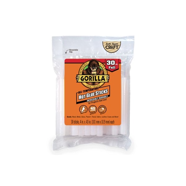 Gorilla Glue Full Hot Glue Sticks, 4 in L, 30 sticks 3033002 - main